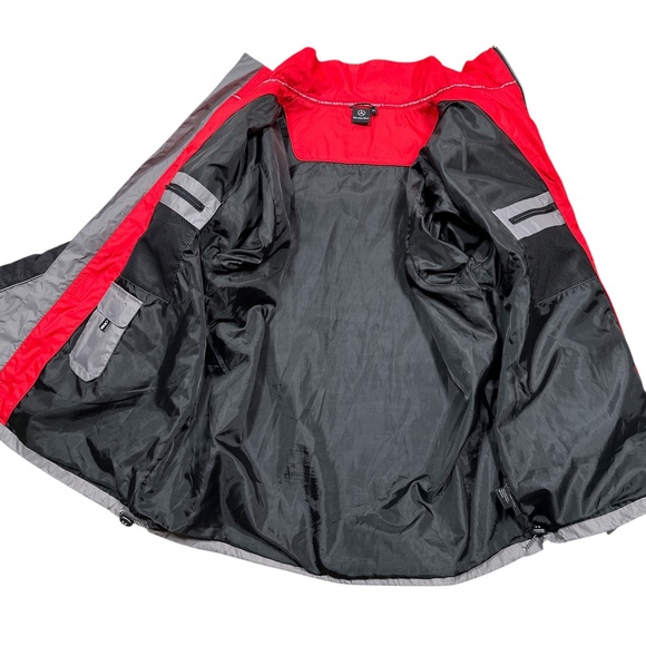 Vintage Mercedes Benz Formula 1 F1 Racing Gray Windbreaker Jacket Mens XL - Picture 3 of 16